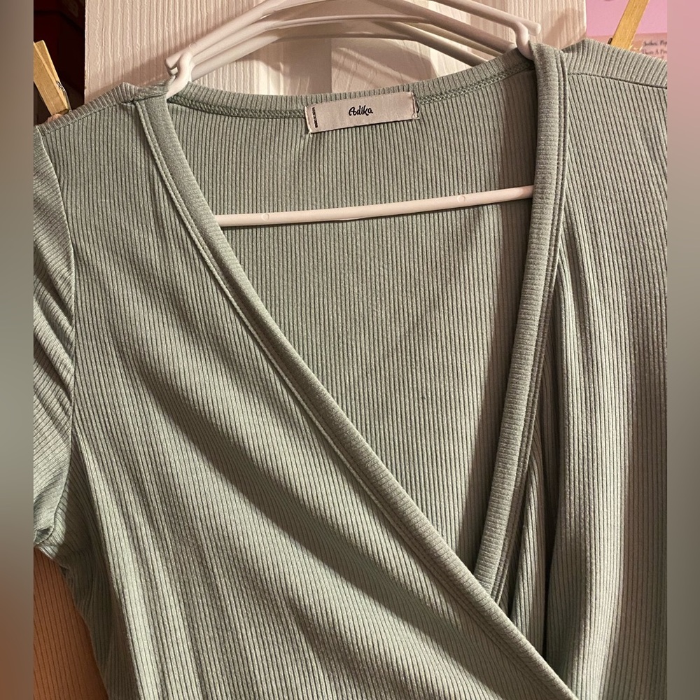 Adika Garland Ribbed Wrap Top